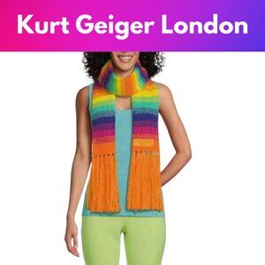 Kurt Geiger London Rainbow Fringe Oblong Scarf